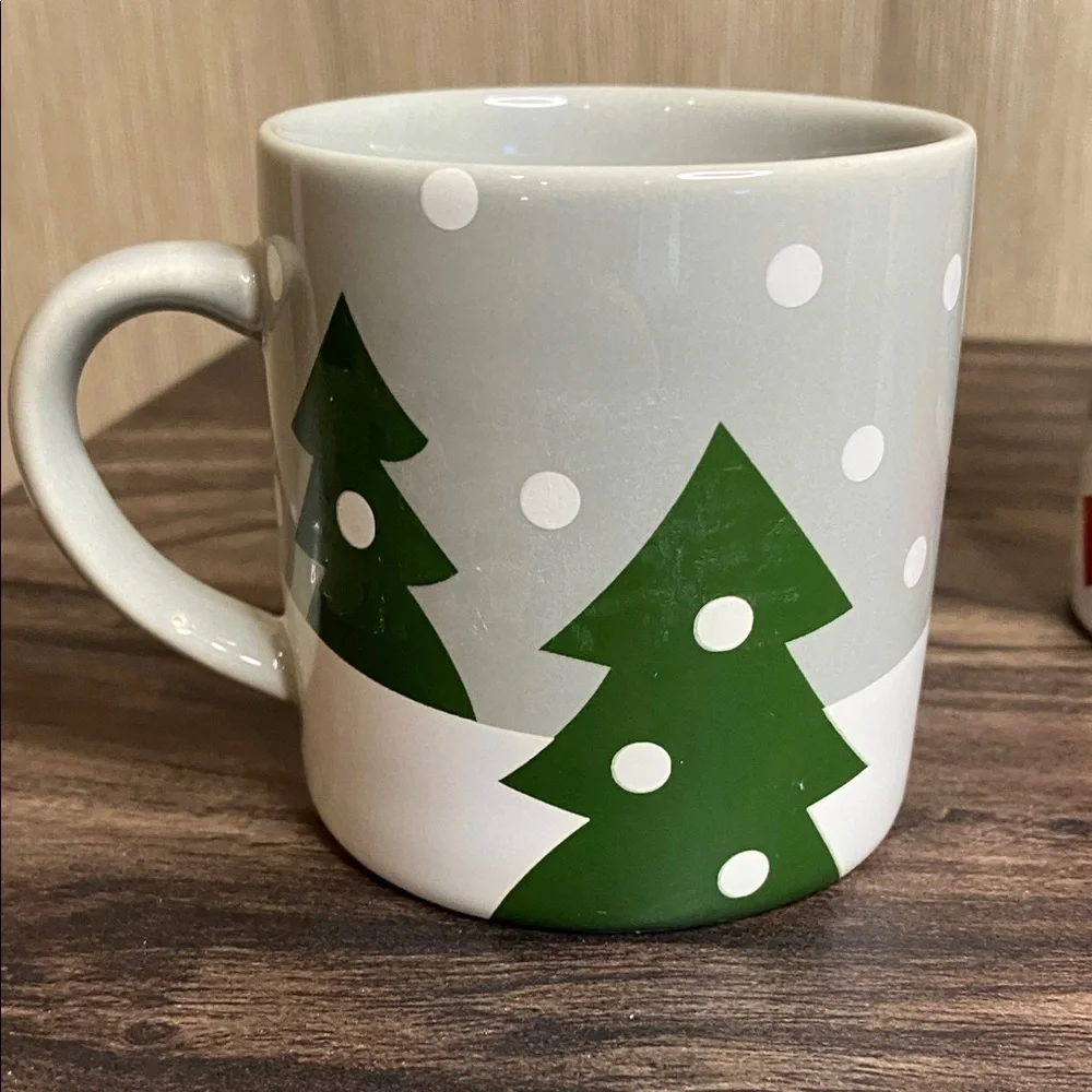 Crate & Barrell Festive Bear and Snowman Mug Set. Set of 4. Small. 8 ounce.